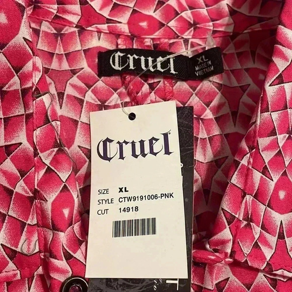 NWT Cruel Button Down Long Sleeve Shirt - Picture 3 of 4